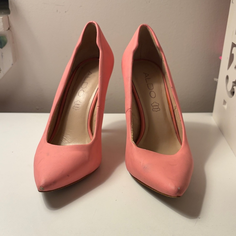 Aldo YBUVIA Matte Pink Heels - Picture 2 of 16
